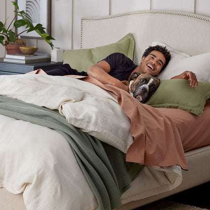 Premium Breathable Relaxed Linen Solid Duvet Cover