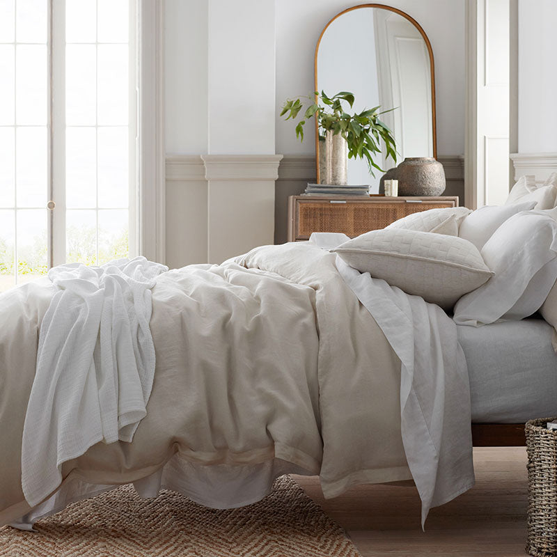 Premium Breathable Relaxed Linen Solid Duvet Cover