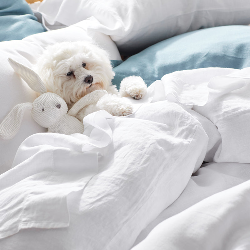 Premium Breathable Relaxed Linen Solid Duvet Cover