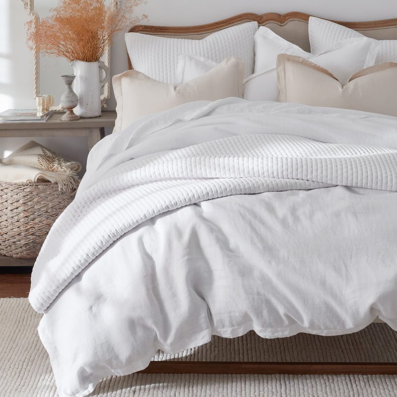 Premium Breathable Relaxed Linen Solid Duvet Cover