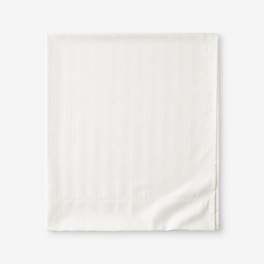 Dobby Stripe Classic Smooth Cotton Wrinkle-Free Sateen Flat Bed Sheet