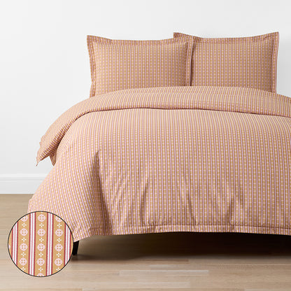 Seraphina Garment Washed Cotton Percale Duvet Cover Set