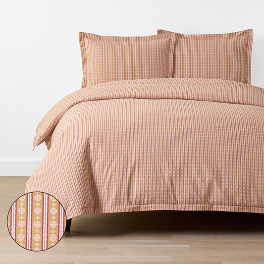 Seraphina Garment Washed Cotton Percale Duvet Cover Set
