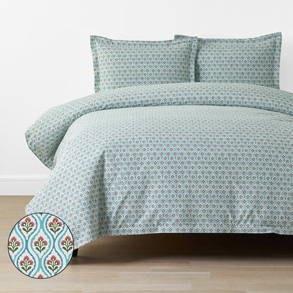 Seraphina Garment Washed Cotton Percale Duvet Cover Set