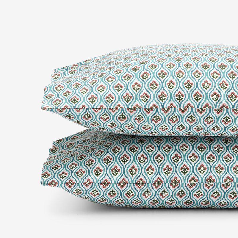 Seraphina Garment Washed Cotton Percale Pillowcase Set