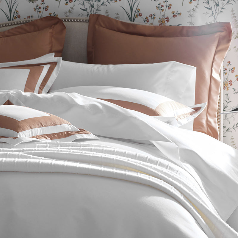 Double Border Classic Smooth Cotton Wrinkle-Free Sateen Bed Duvet Cover