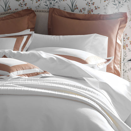 Double Border Classic Smooth Cotton Wrinkle-Free Sateen Bed Duvet Cover