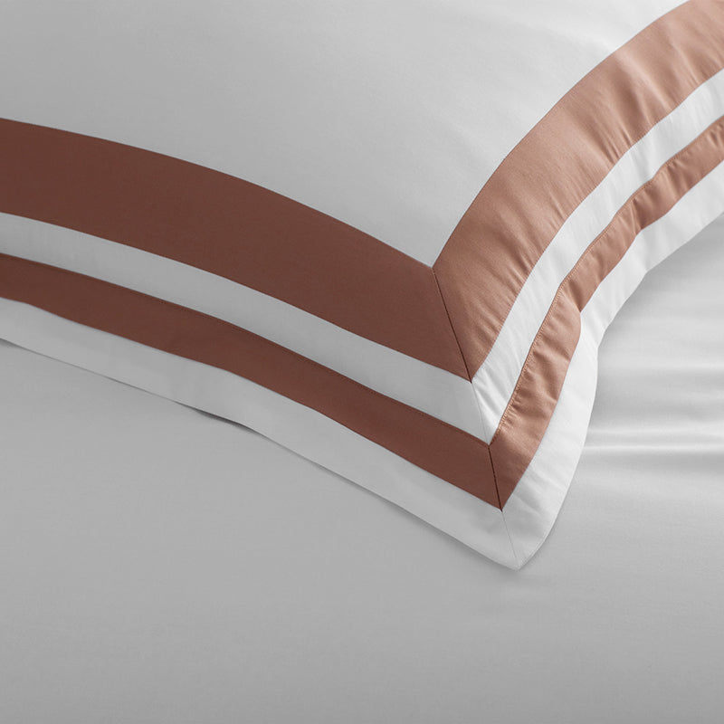 Double Border Classic Smooth Cotton Wrinkle-Free Sateen Bed Duvet Cover