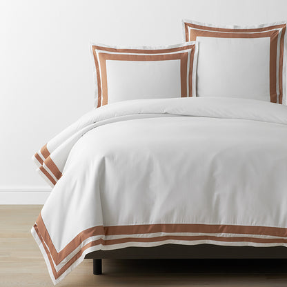 Double Border Classic Smooth Cotton Wrinkle-Free Sateen Bed Duvet Cover