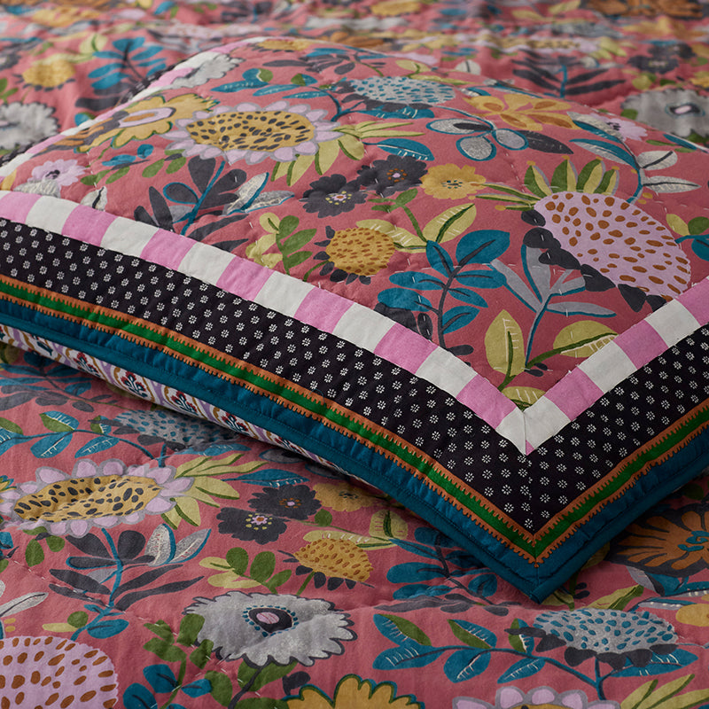 Vintage Wildflower Reversible Quilted Sham