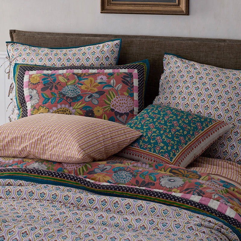 Vintage Wildflower Reversible Quilted Sham