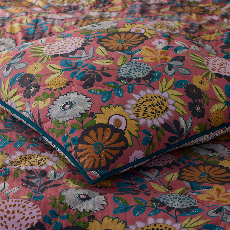 Vintage Wildflower Reversible Quilted Sham
