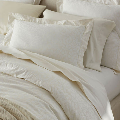 Jacquard Leaf Yarn-Dyed Premium Smooth Supima® Cotton Wrinkle-Free Sateen Pillowcase Set