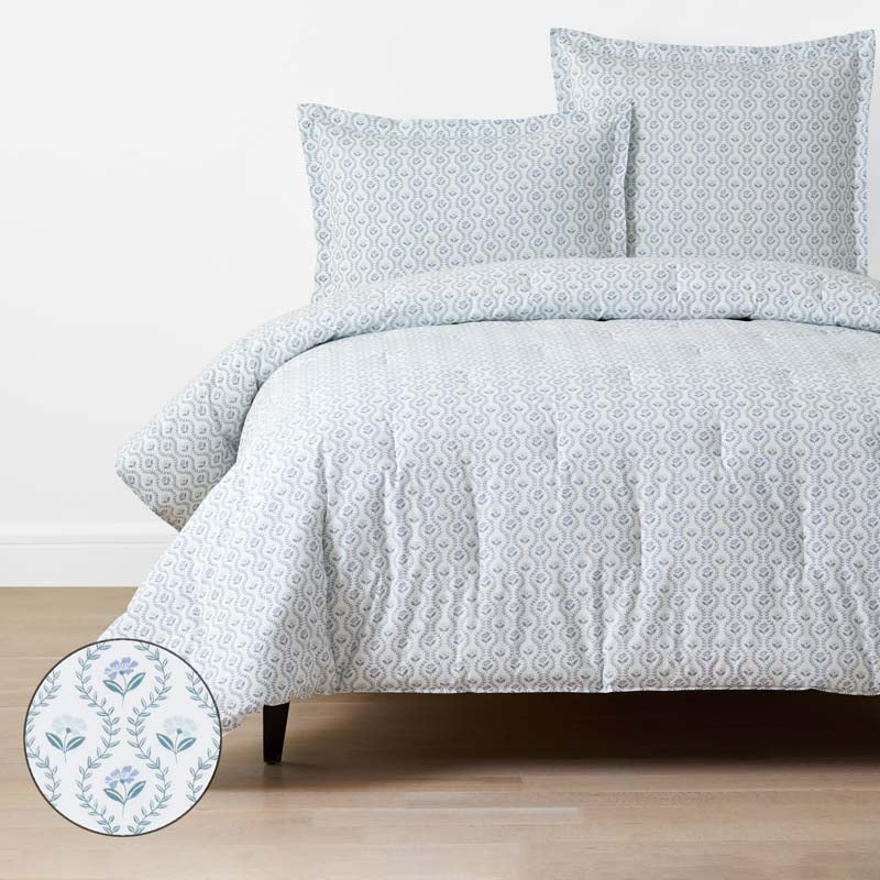 Tira Floral Classic Cool Cotton Percale Comforter