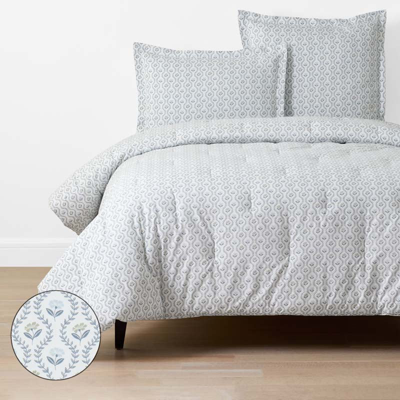 Tira Floral Classic Cool Cotton Percale Comforter