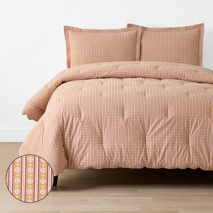 Seraphina Garment Washed Cotton Percale Comforter Set