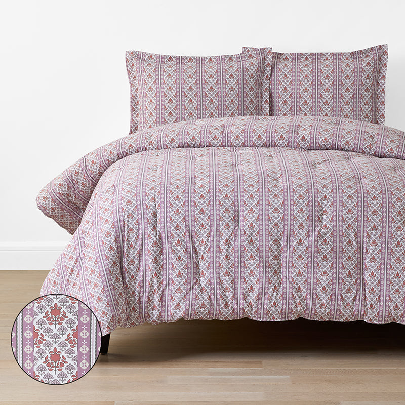 Seraphina Garment Washed Cotton Percale Comforter Set