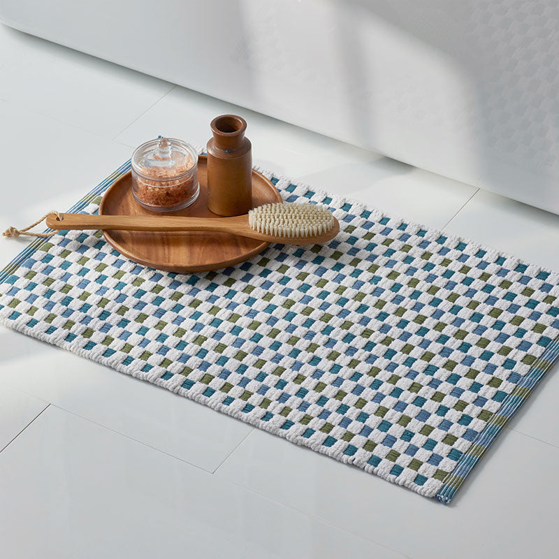 Checkered Bath Rug