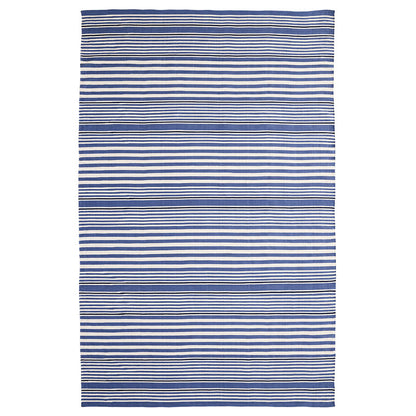 Rugby Stripe Denim Handwoven Indoor/Outdoor Rug