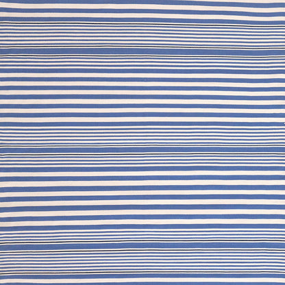 Rugby Stripe Denim Handwoven Indoor/Outdoor Rug