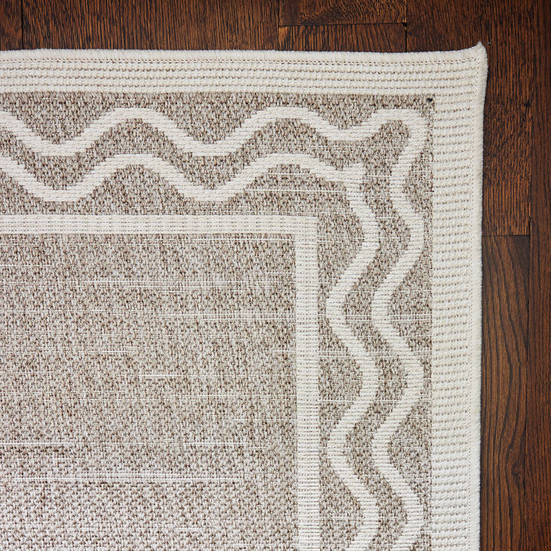 Wave Border Outdoor Rug