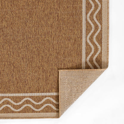 Wave Border Outdoor Rug