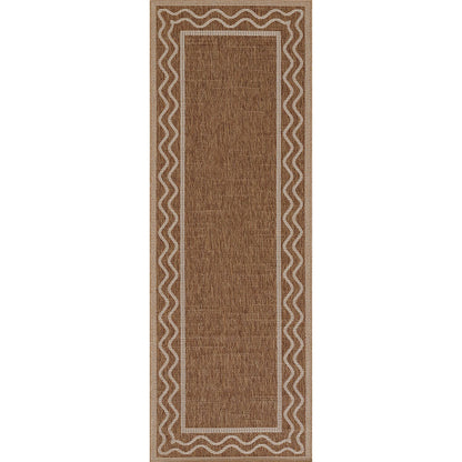 Wave Border Outdoor Rug