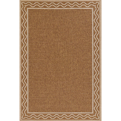 Wave Border Outdoor Rug