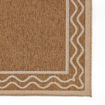 Wave Border Outdoor Rug