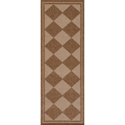 Diamond Checkered Outdoor Rug