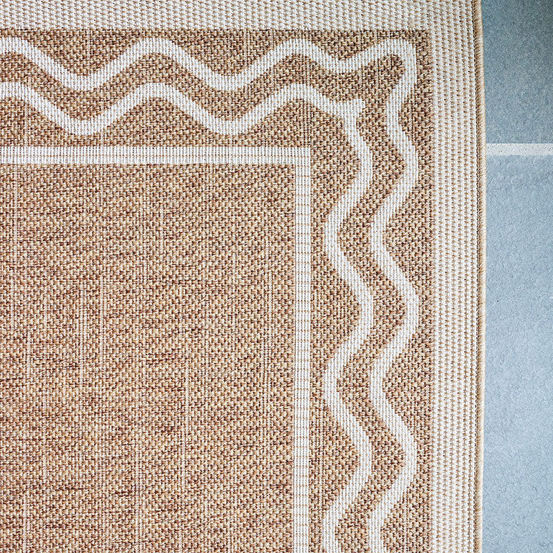 Wave Border Outdoor Rug