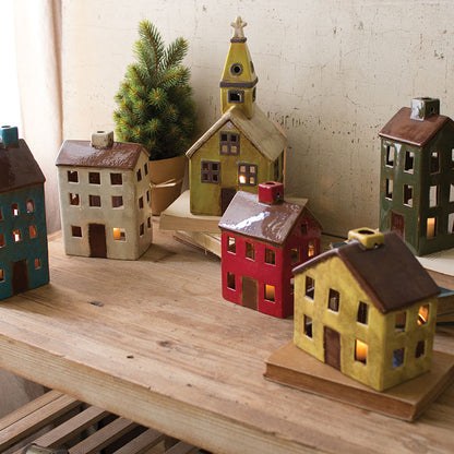 Merry & Bright Ceramic Village, Set of 6