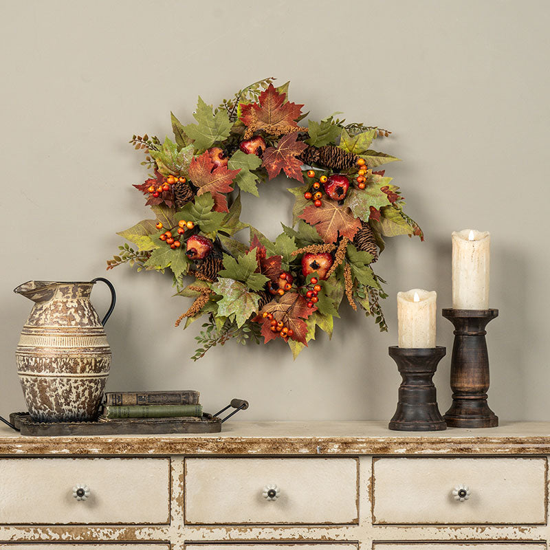 Maple Leaf & Pomegranate Wreath