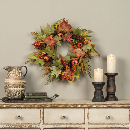 Maple Leaf & Pomegranate Wreath