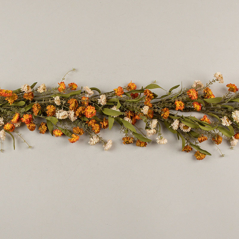 Cream & Orange Mini Daisy Garland