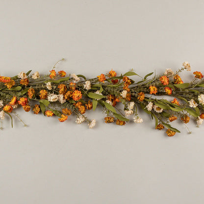 Cream & Orange Mini Daisy Garland