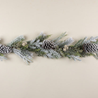 Frosted Pine Glitter Ball & Pinecone Garland