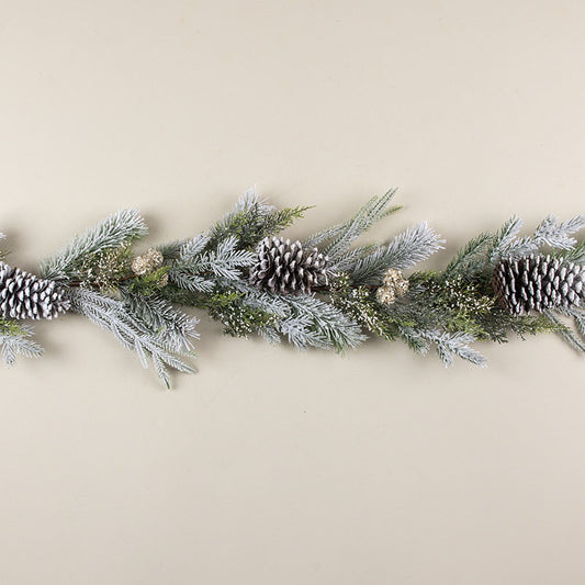 Frosted Pine Glitter Ball & Pinecone Garland