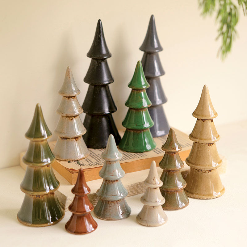 Mini Ceramic Trees, Set of 10