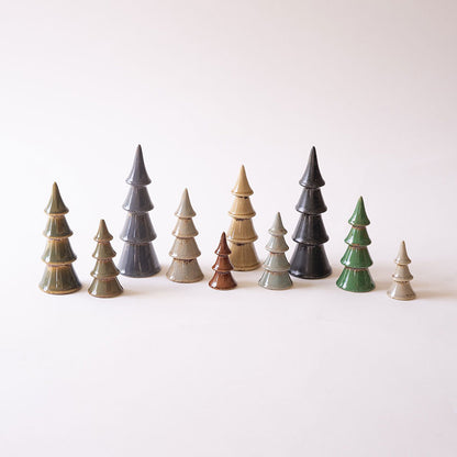 Mini Ceramic Trees, Set of 10