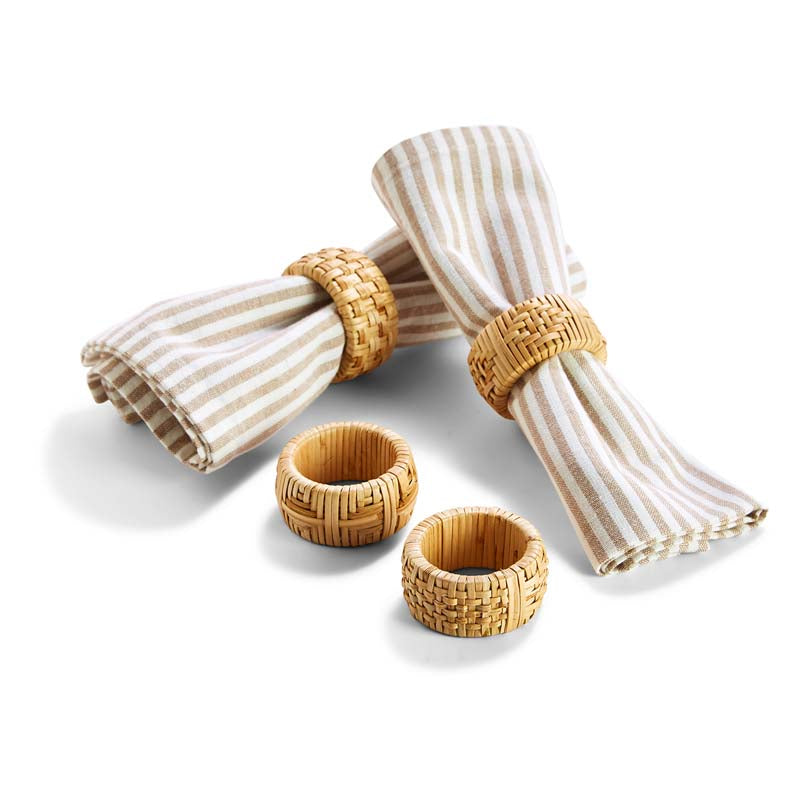 Cane Napkin Rings, Set of 4