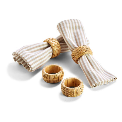 Cane Napkin Rings, Set of 4