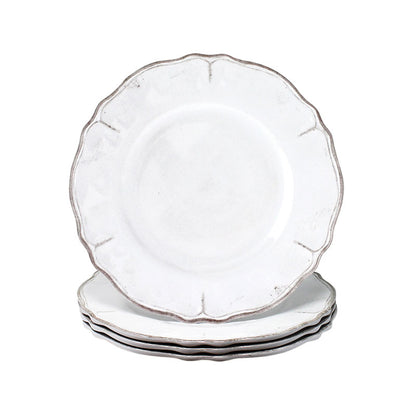 Rustica Antique White Melamine Salad Plates, Set of 4