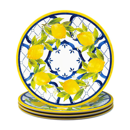 Citrus Melamine Dinner Plates, Set of 4