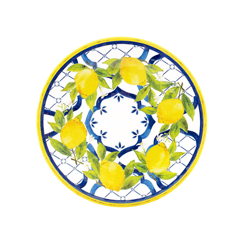Citrus Melamine Salad Plates, Set of 4