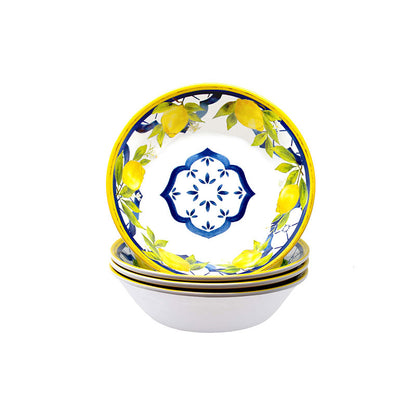 Citrus Melamine Cereal Bowls, Set of 4