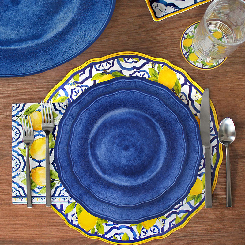 Campania Melamine Dinner Plates, Set of 4