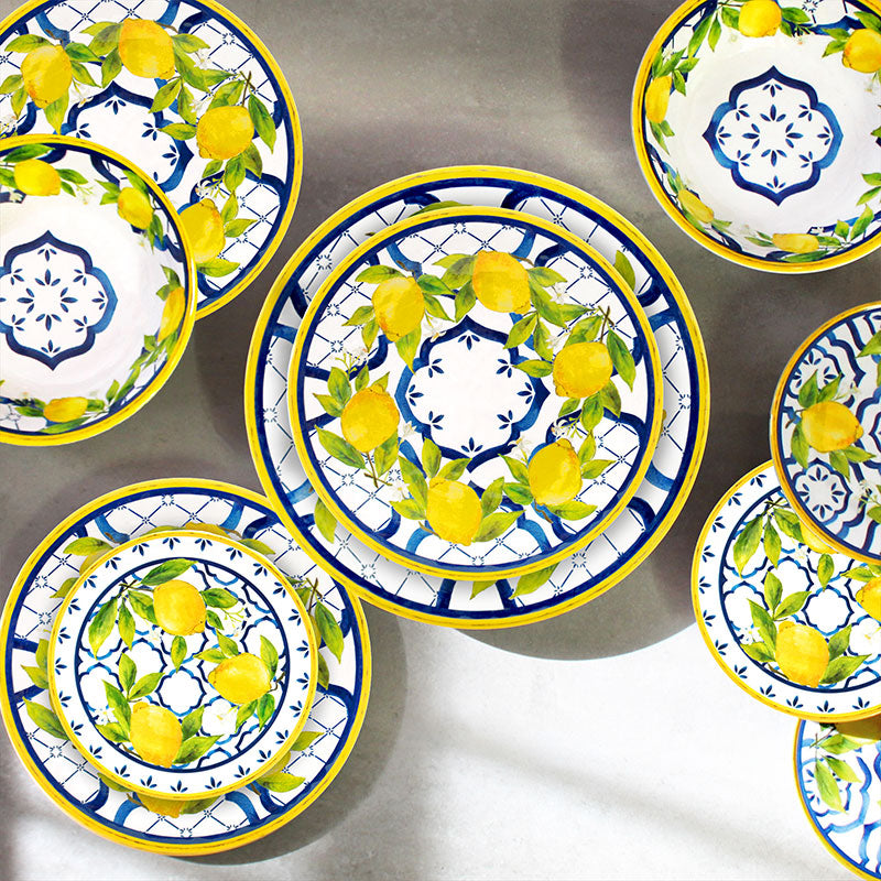 Citrus Melamine Cereal Bowls, Set of 4