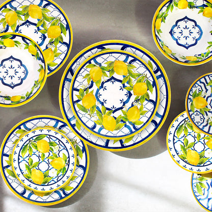Citrus Melamine Dinner Plates, Set of 4