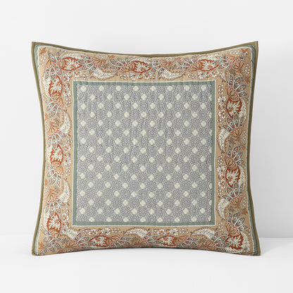 Vintage Floral Vine Patchwork Quilted Sham